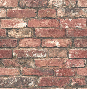 Loft Red Brick Wallpaper by Brewster