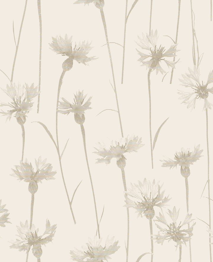 Dalia Beige Cornflower Wallpaper by Fine Decor Medley Covers about 56.4 square feet Great Britain Unpasted 25.2-in repeat, drop match 20.5-in by 33-ft long roll - Fabric Carolina -
