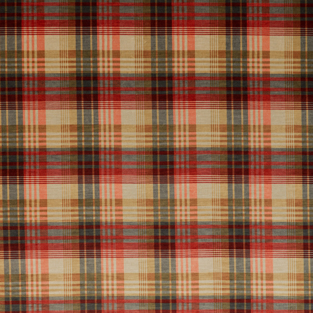 Velvet Ancient Tartan Spice by Mulberry Fabric BOHEMIAN WEAVES VISCOSE - 60%;COTTON - 30%;POLYESTER - 10% Italy HEAVY Horizontal: 8.274 and Vertical: 8.274 50.826 - Fabric Carolina -