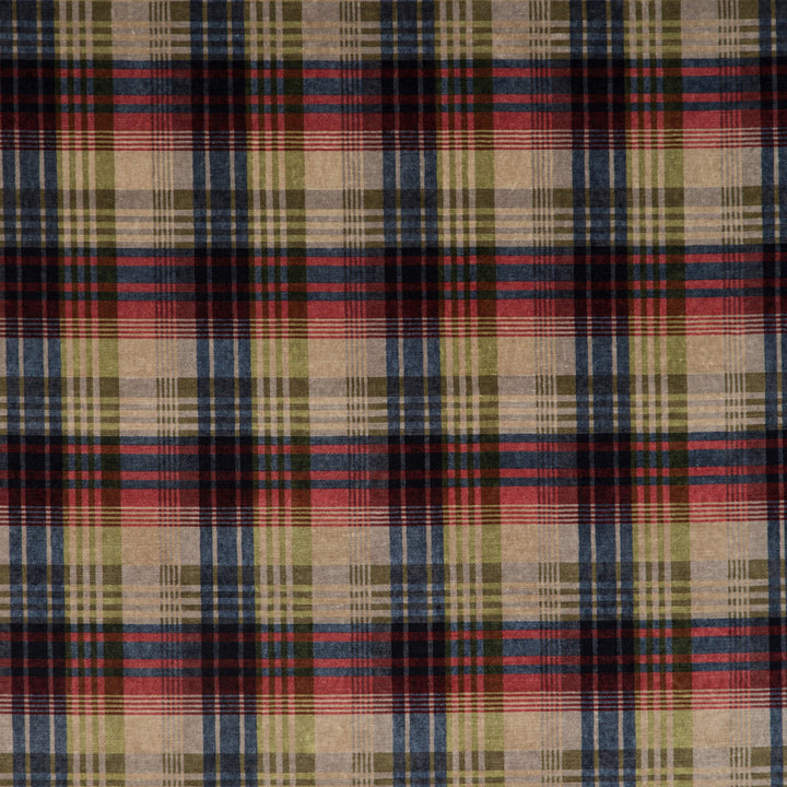 Velvet Ancient Tartan Red/Blue/Green by Mulberry Fabric BOHEMIAN WEAVES VISCOSE - 60%;COTTON - 30%;POLYESTER - 10% Italy HEAVY Horizontal: 8.274 and Vertical: 8.274 50.826 - Fabric Carolina -
