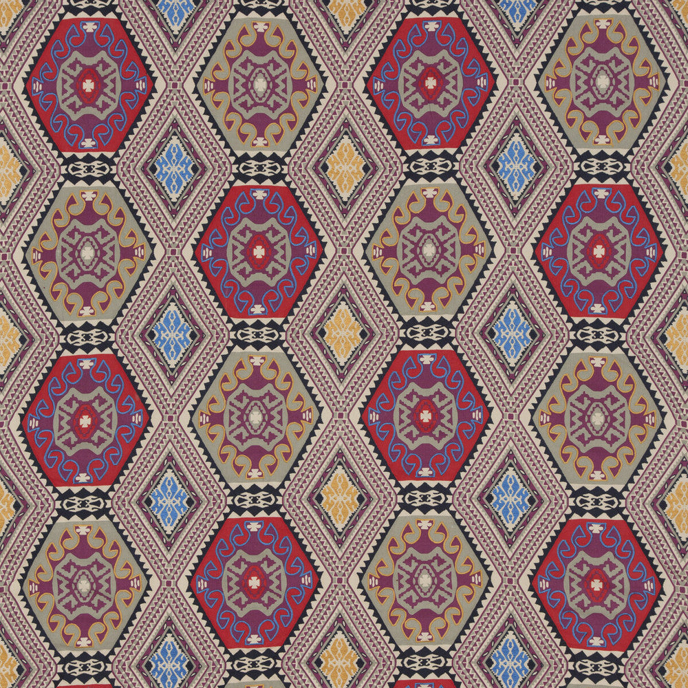 Magic Carpet Plum by Mulberry Fabric BOHEMIAN TRAVELS COTTON - 65%;RAYON - 35% India HEAVY Horizontal: 26.398 and Vertical: 26.792 52.796 - Fabric Carolina -
