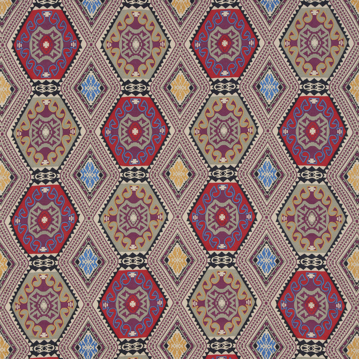 Magic Carpet Plum by Mulberry Fabric BOHEMIAN TRAVELS COTTON - 65%;RAYON - 35% India HEAVY Horizontal: 26.398 and Vertical: 26.792 52.796 - Fabric Carolina -