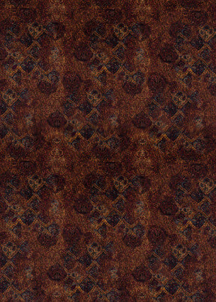 Bohemian Velvet Fig/Sienna by Mulberry Fabric BOHEMIAN TRAVELS VISCOSE - 60%;COTTON - 30%;POLYESTER - 10% Italy HEAVY Horizontal: 13.79 and Vertical: 24.822 55.16 - Fabric Carolina -