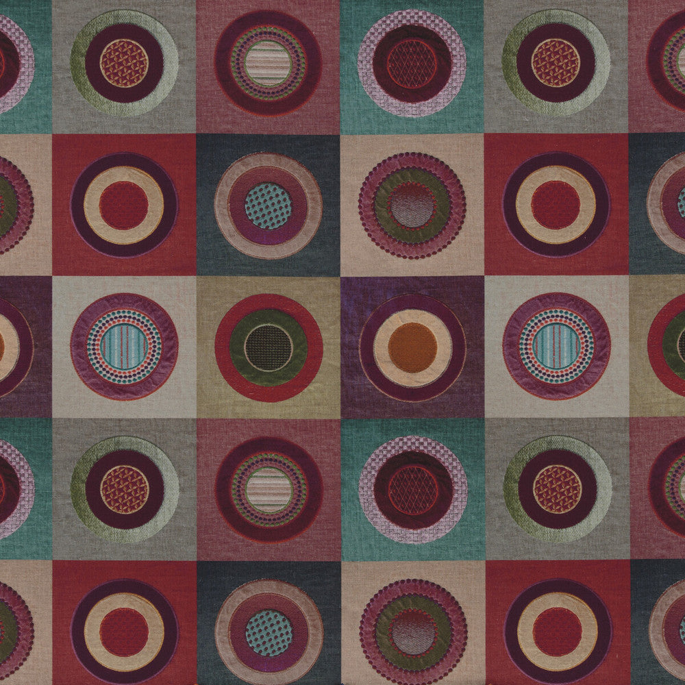 Dress Circle Linen Red by Mulberry Fabric FESTIVAL COTTON - 46%;VISCOSE - 36%;LINEN - 18% Italy - Horizontal: 27.974 and Vertical: 27.58 55.948 - Fabric Carolina -