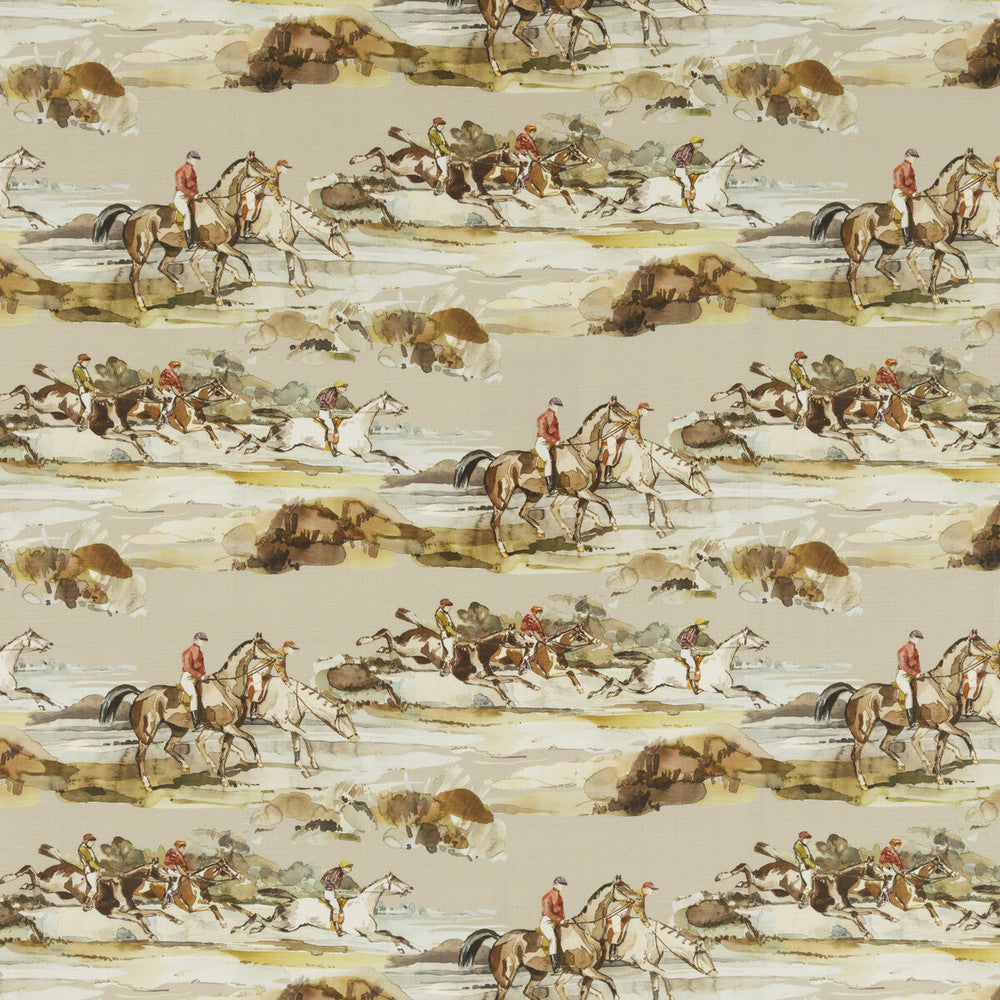 Morning Gallop Linen Grey/Sand by Mulberry Designer Fabric FESTIVAL LINEN - 100% Austria - Horizontal: 27.974 and Vertical: 18.518 55.948 - Swanky Fabrics -