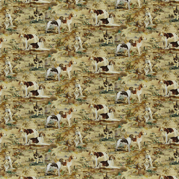 Mulberry Hounds Velvet Multi by Mulberry Fabric FESTIVAL COTTON - 88%;POLYESTER - 12% Austria HEAVY Horizontal: 35.854 and Vertical: 12.214 53.584 - Fabric Carolina -