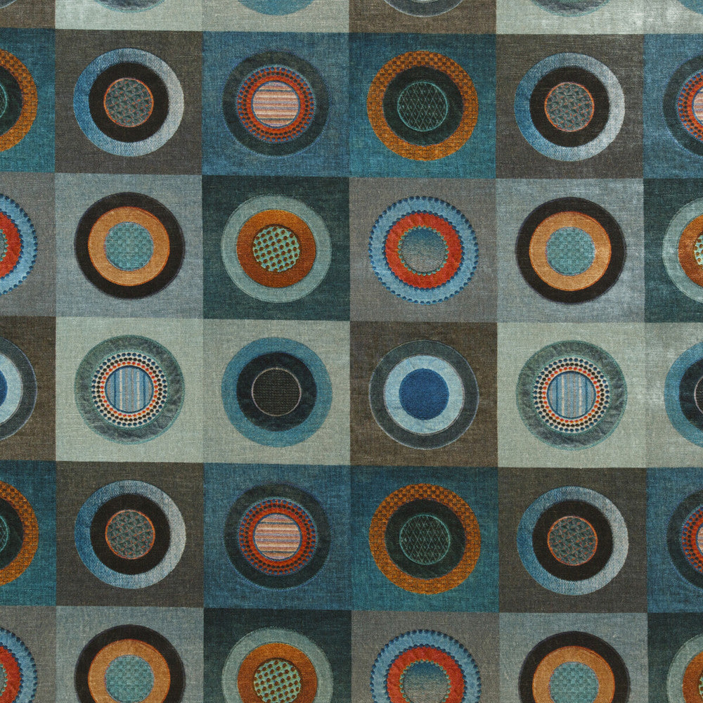 Dress Circle Velvet Teal by Mulberry Fabric FESTIVAL VISCOSE - 55%;COTTON - 45% Italy HEAVY Horizontal: 27.186 and Vertical: 26.398 53.978 - Fabric Carolina -