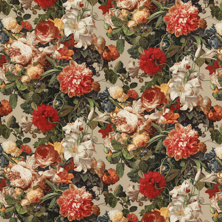 Floral Pompadour Spice by Mulberry Fabric Mulberry Fabric Floral Pompadour SpiceFabric MODERN COUNTRY I LINEN - 100% Austria </p><p>Repeat: H: 53.978, V: 31.52 53.978 - Fabric Carolina -