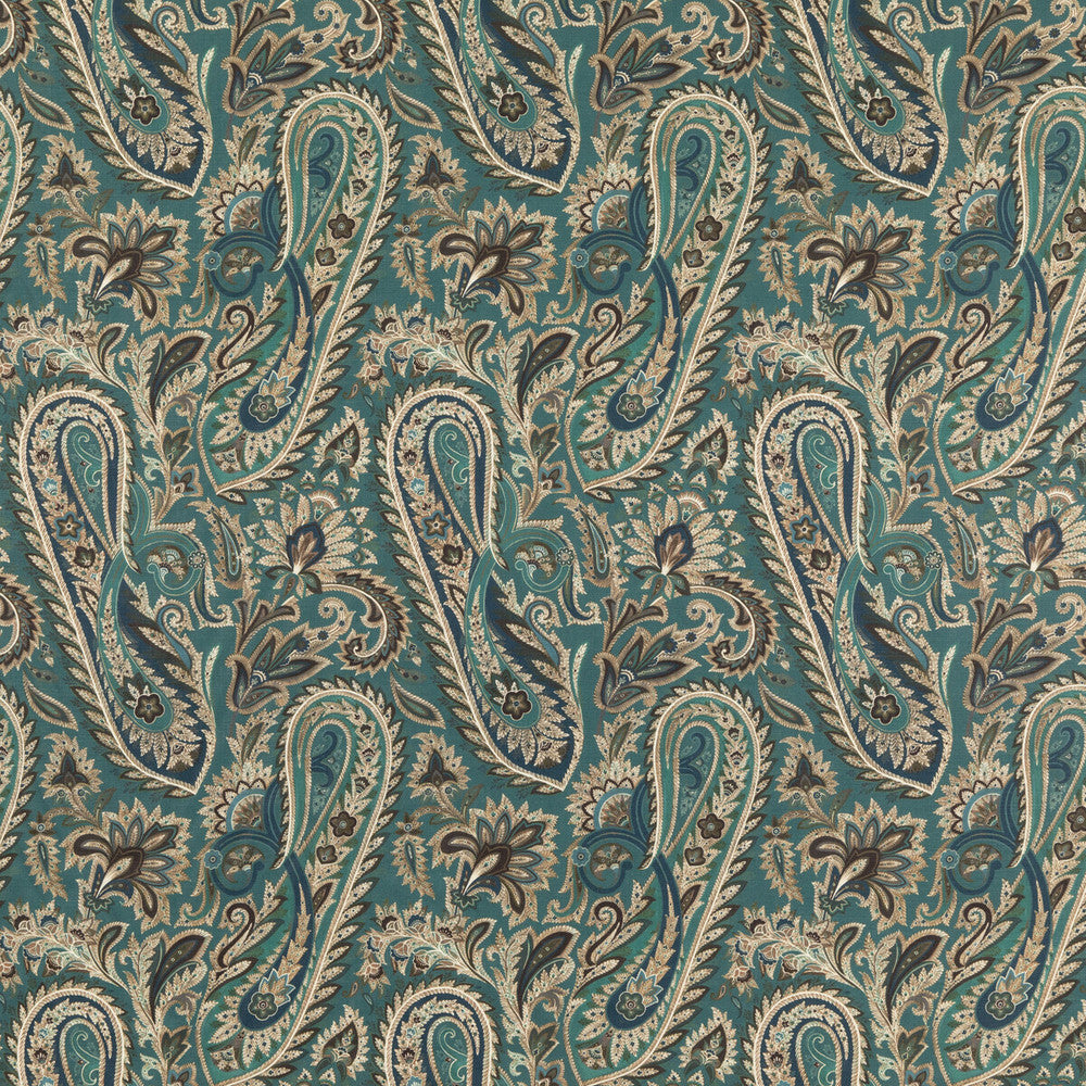 Hoxley Teal by Mulberry Fabric MODERN COUNTRY I LINEN - 100% Austria - Horizontal: 14.184 and Vertical: 23.64 56.736 - Fabric Carolina -