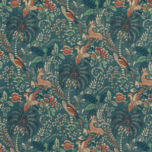 Fantasia Teal By Mulberry Fabric