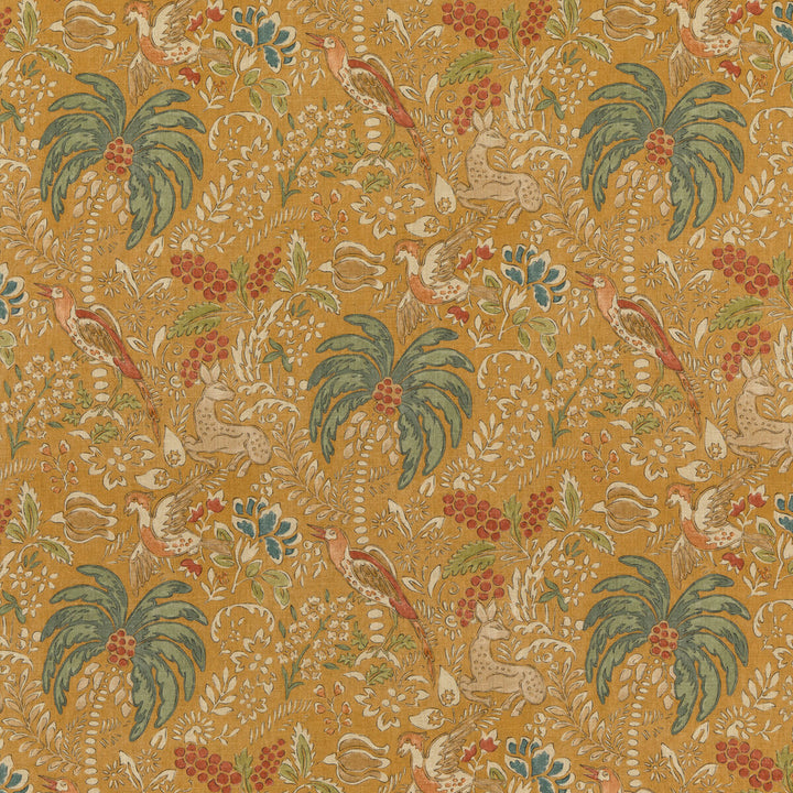 Fantasia Spice by Mulberry Fabric MODERN COUNTRY I VISCOSE - 67%;LINEN - 33% United Kingdom HEAVY Horizontal: 27.383 and Vertical: 24.822 54.766 - Fabric Carolina -