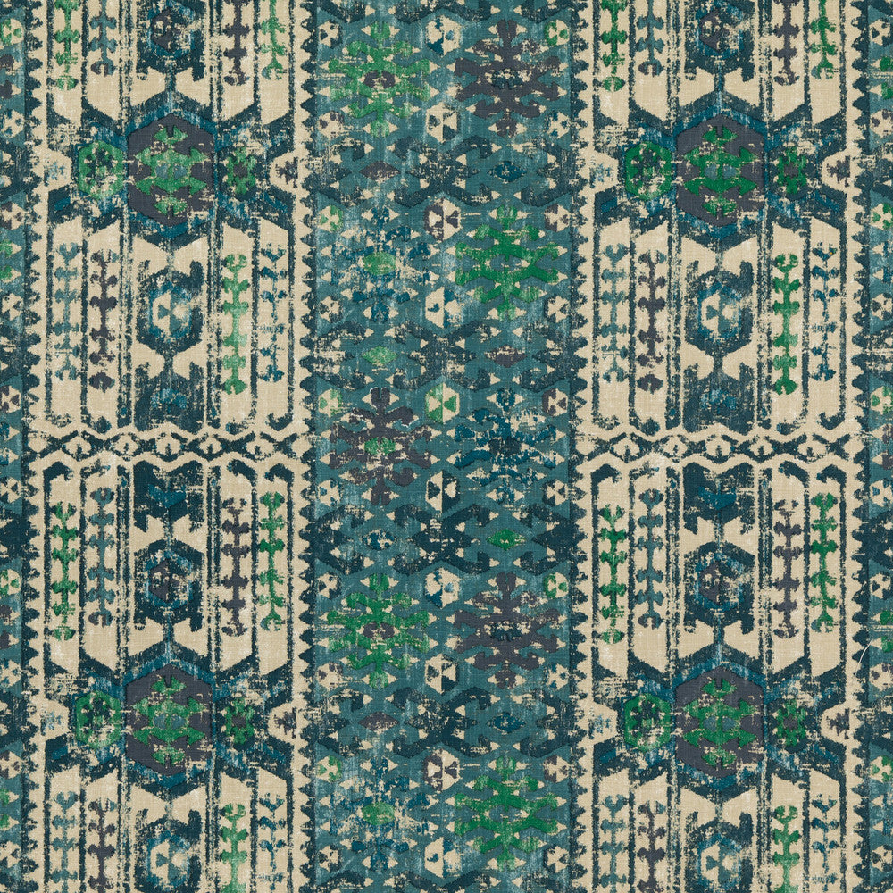 Kilver Teal by Mulberry Fabric MODERN COUNTRY I COTTON - 100% India HEAVY Horizontal: 26.792 and Vertical: 26.792 53.584 - Fabric Carolina -