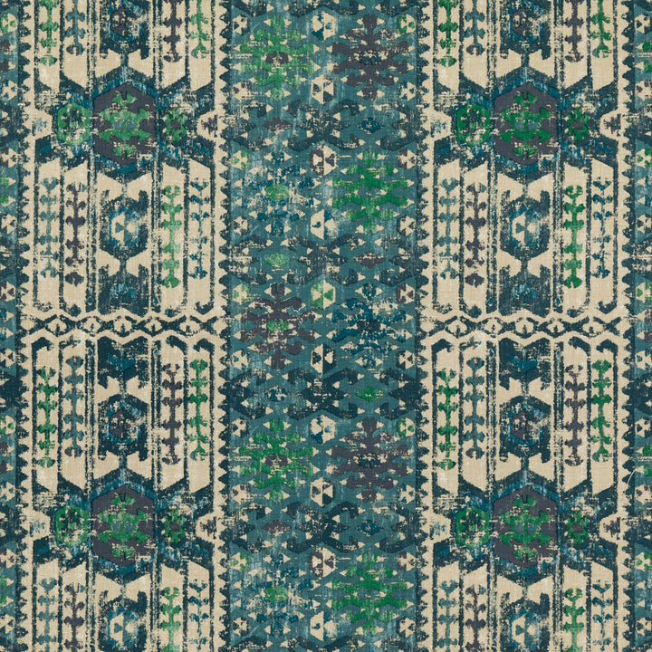 Kilver Teal by Mulberry Fabric Mulberry Fabric Kilver TealFabric MODERN COUNTRY I COTTON - 100% India </p><p>Repeat: H: 26.792, V: 26.792 53.584 - Fabric Carolina -