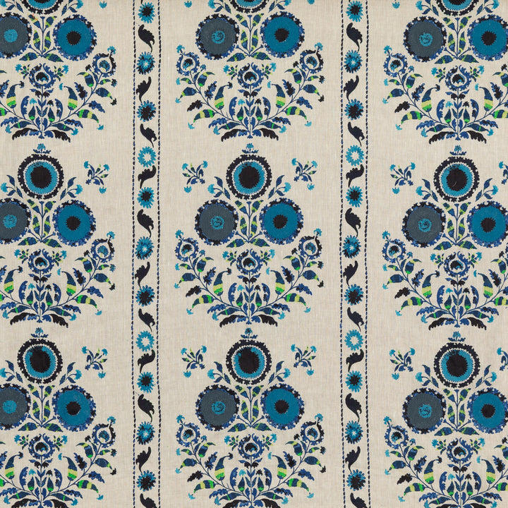 Petersham Indigo by Mulberry Fabric MODERN COUNTRY II LINEN - 100% India MEDIUM Horizontal: 17.927 and Vertical: 15.76 53.978 - Fabric Carolina -