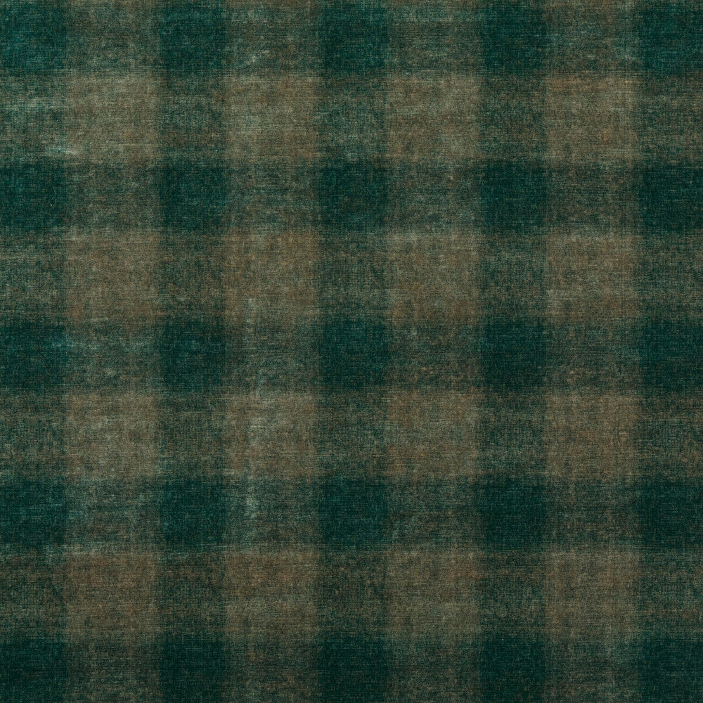 Highland Check Teal by Mulberry Fabric MODERN COUNTRY VELVETS VISCOSE - 55%;COTTON - 45% Italy HEAVY Horizontal: 6.895 and Vertical: 7.092 55.16 - Fabric Carolina -