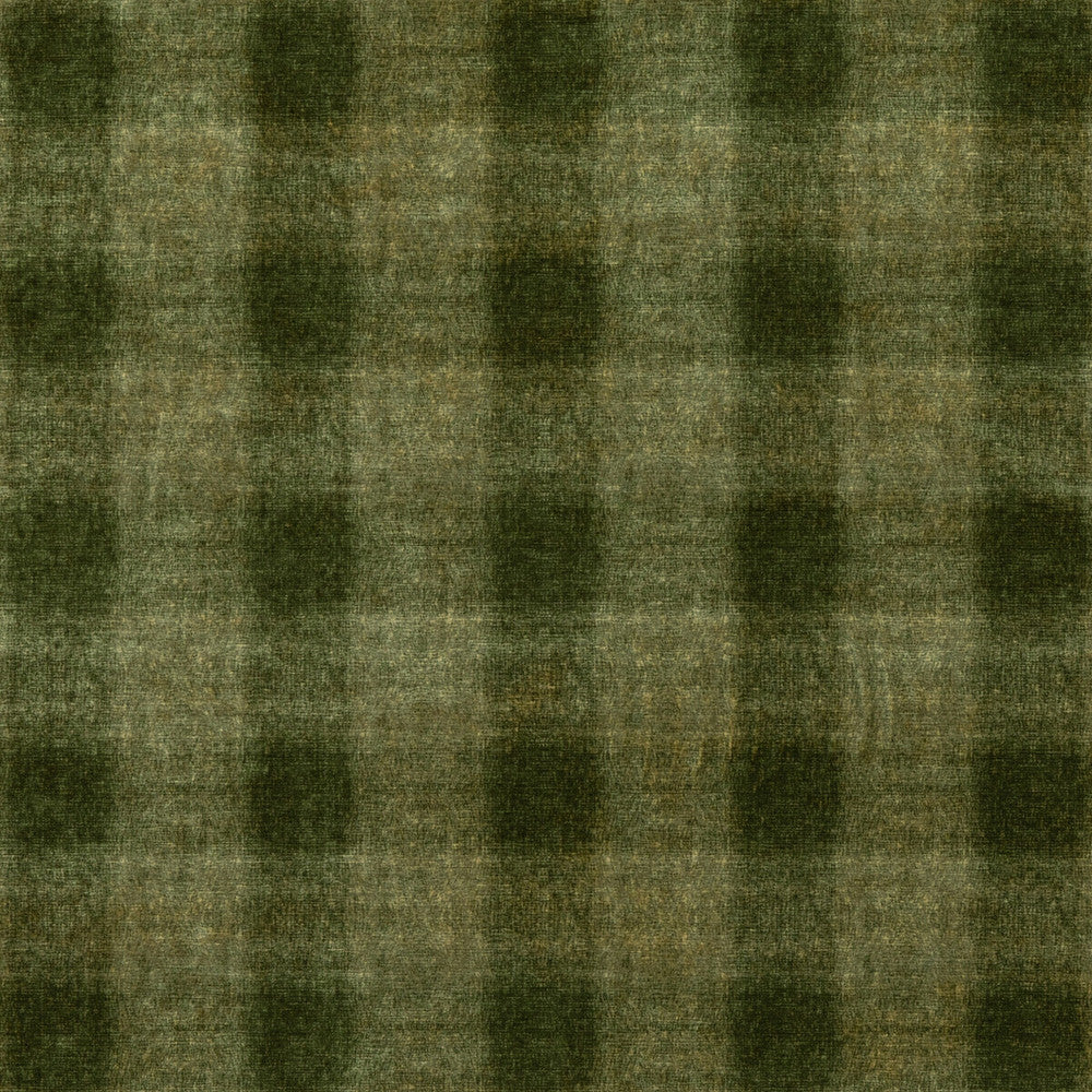 Highland Check Emerald by Mulberry Designer Fabric MODERN COUNTRY VELVETS VISCOSE - 55%;COTTON - 45% Italy HEAVY Horizontal: 6.895 and Vertical: 7.092 55.16 - Swanky Fabrics -