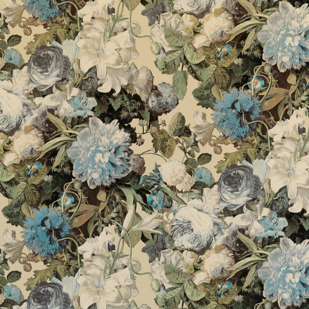 Floral Pompadour Velvet Sage by Mulberry Fabric MODERN COUNTRY VELVETS COTTON - 88%;POLYESTER - 12% Austria HEAVY Horizontal: 52.796 and Vertical: 33.096 52.796 - Fabric Carolina -