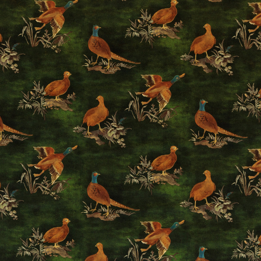 Game Show Emerald by Mulberry Fabric MODERN COUNTRY VELVETS COTTON - 88%;POLYESTER - 12% Austria HEAVY Horizontal: 26.398 and Vertical: 18.124 52.796 - Fabric Carolina -
