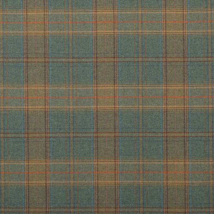 Shetland Plaid Teal by Mulberry Designer Fabric BOHEMIAN ROMANCE WOOL - 100% United Kingdom LIGHT Horizontal: - and Vertical: 13.79 59.1 - Swanky Fabrics -