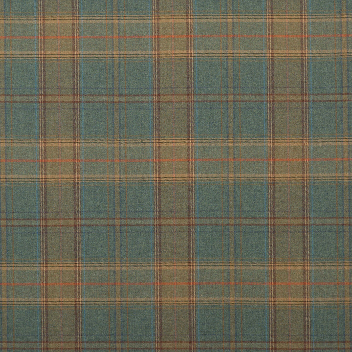 Shetland Plaid Teal by Mulberry Fabric BOHEMIAN ROMANCE WOOL - 100% United Kingdom LIGHT Horizontal: and Vertical: 13.79 59.1 - Fabric Carolina -