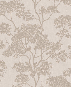 Aspen Taupe Tree Wallpaper by Fine Decor