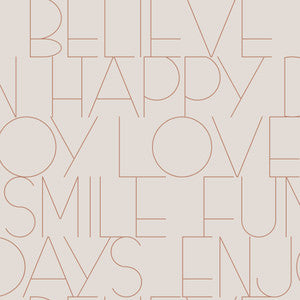 Oslo Rose Gold Positive Text Wallpaper by Fine Decor