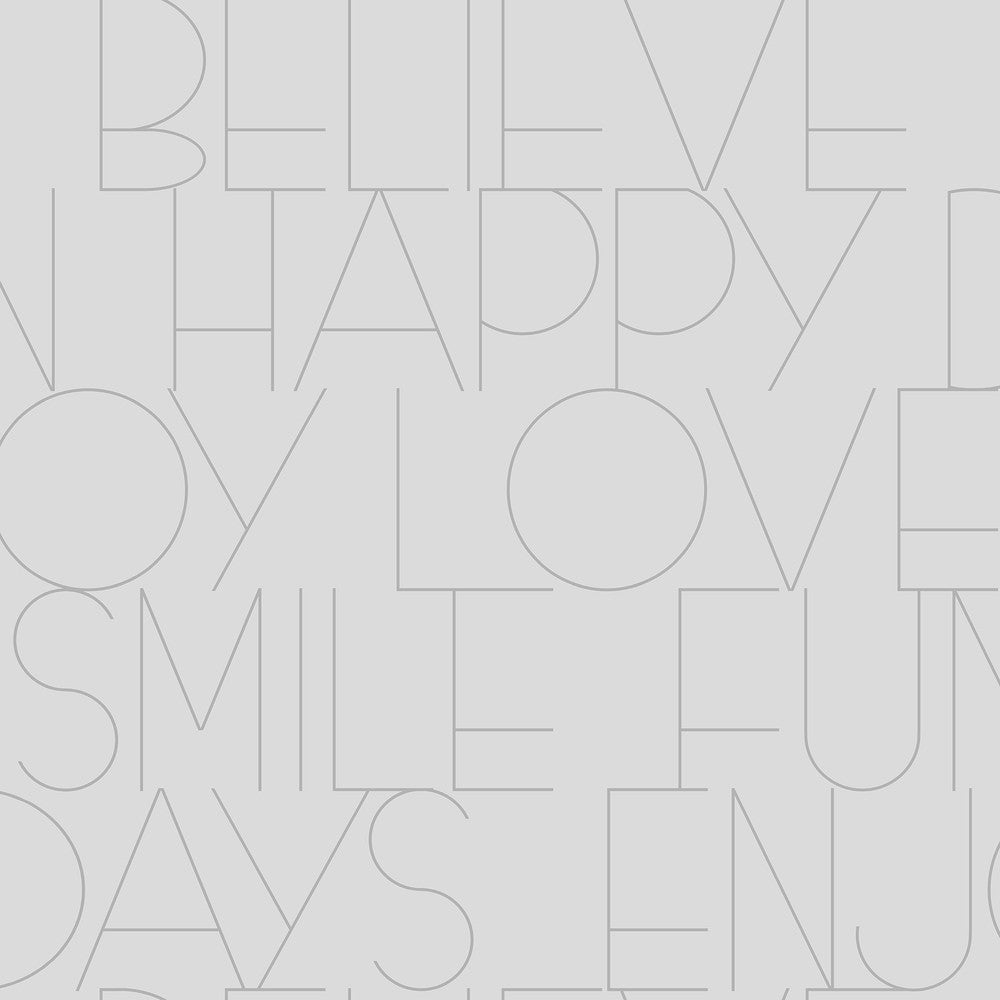 Oslo Silver Positive Text Wallpaper by Fine Decor Medley Covers about 56.4 square feet Great Britain Unpasted 20.86-in repeat, drop match 20.5-in by 33-ft long roll - Fabric Carolina -