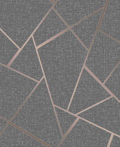 Quartz Copper Fractal Wallpaper by Fine Decor