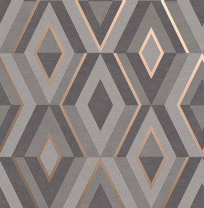 Shard Charcoal Geometric Wallpaper by Fine Decor