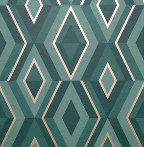 Shard Turquoise Geometric Wallpaper by Fine Decor