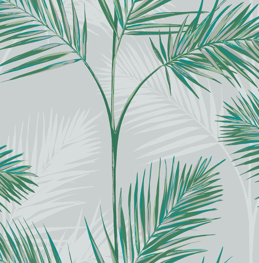 South Beach Stone Fronds Wallpaper by Fine Decor Medley Covers about 56.4 square feet Great Britain Unpasted 20.5-in repeat, drop match 20.5-in by 33-ft long roll - Fabric Carolina -
