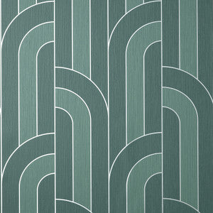 Ezra Teal Arch Wallpaper by Fine Decor