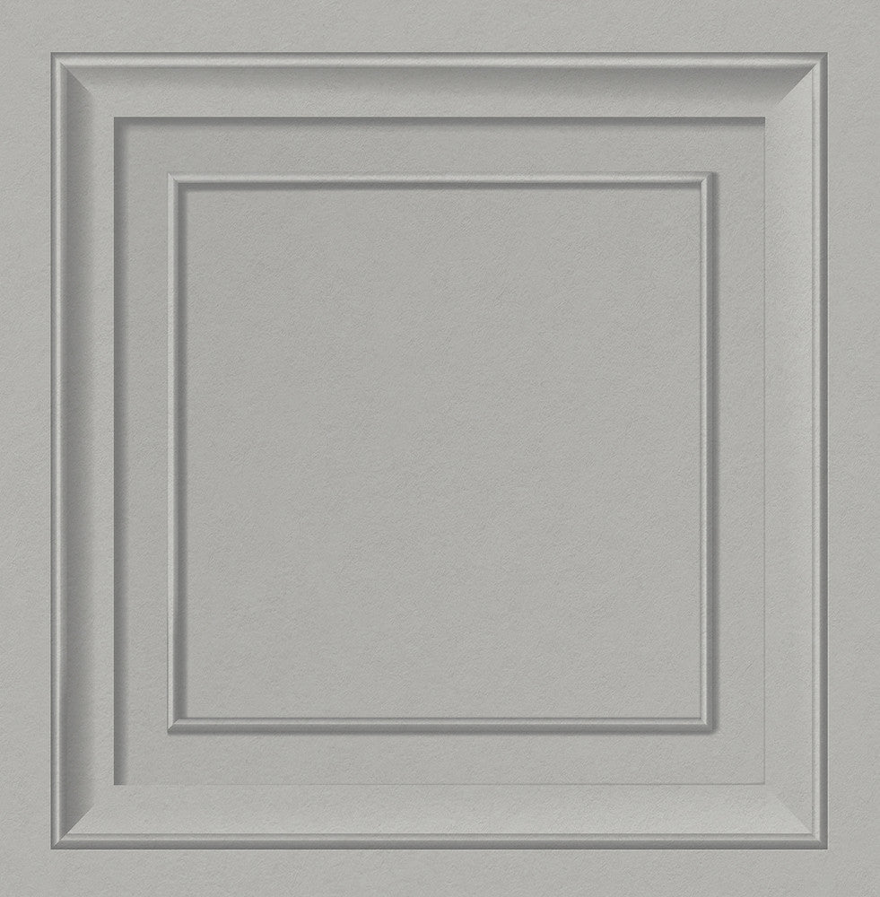 Distinctive Grey Square Panel Wallpaper by Fine Decor Medley Covers about 56.4 square feet Great Britain Unpasted 20.9-in repeat, straight match 20.5-in by 33-ft long roll - Fabric Carolina -