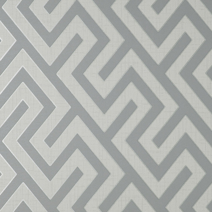 Meander Light Grey Geo Wallpaper by Fine Decor Medley Covers about 56.4 square feet Great Britain Unpasted 25.2-in repeat, drop match 20.5-in by 33-ft long roll - Fabric Carolina -