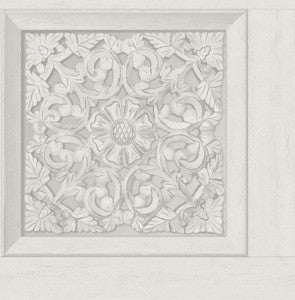 Albie Dove Carved Panel Wallpaper by Fine Decor