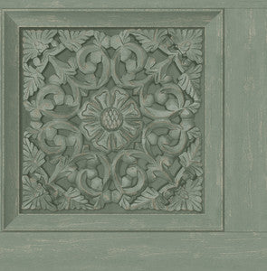 Albie Moss Carved Panel Wallpaper by Fine Decor