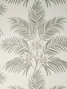 Bali Light Grey Palm Wallpaper by Fine Decor