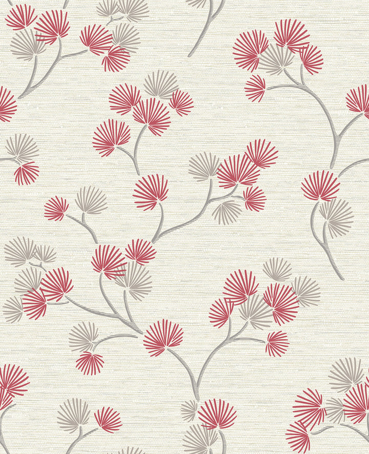 Kira Red Trail Wallpaper by Fine Decor Medley Covers about 56.4 square feet 20.5-in by 33-ft long roll Unpasted 25.2 - Fabric Carolina -