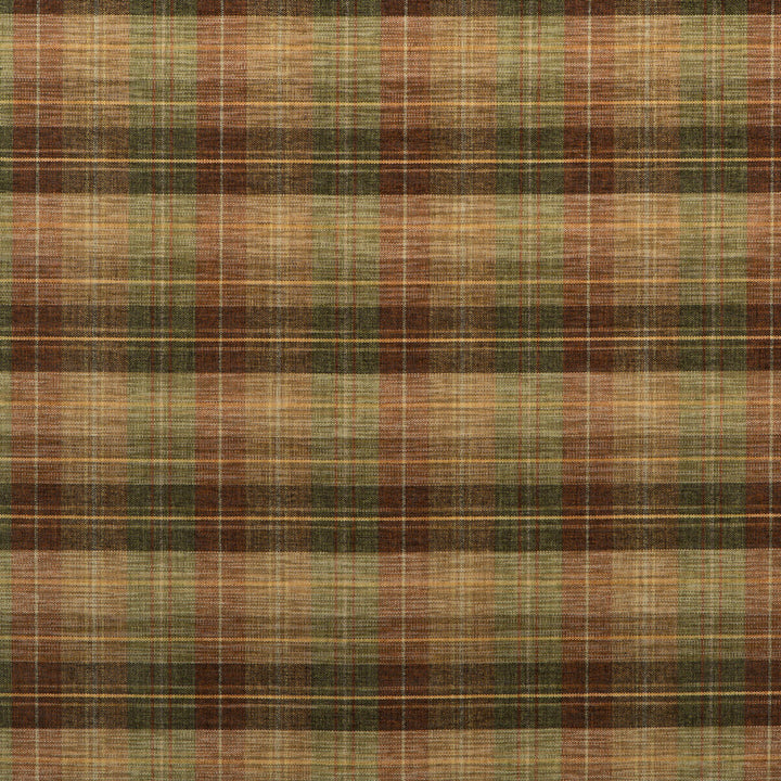 Clan Chenille Burnt Orange/Green/Nutmeg by Mulberry Fabric LIVING LEGENDS VISCOSE - 67%;COTTON - 27%;POLYAMIDE - 6% Italy HEAVY Horizontal: 9.259 and Vertical: 9.456 53.978 - Fabric Carolina -