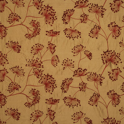 Meadow Silk Red/Gold by Mulberry Fabric IMPERIAL COLLECTION SILK - 80%;RAYON - 20% India - Horizontal: - and Vertical: 14.972 51.22 - Fabric Carolina -