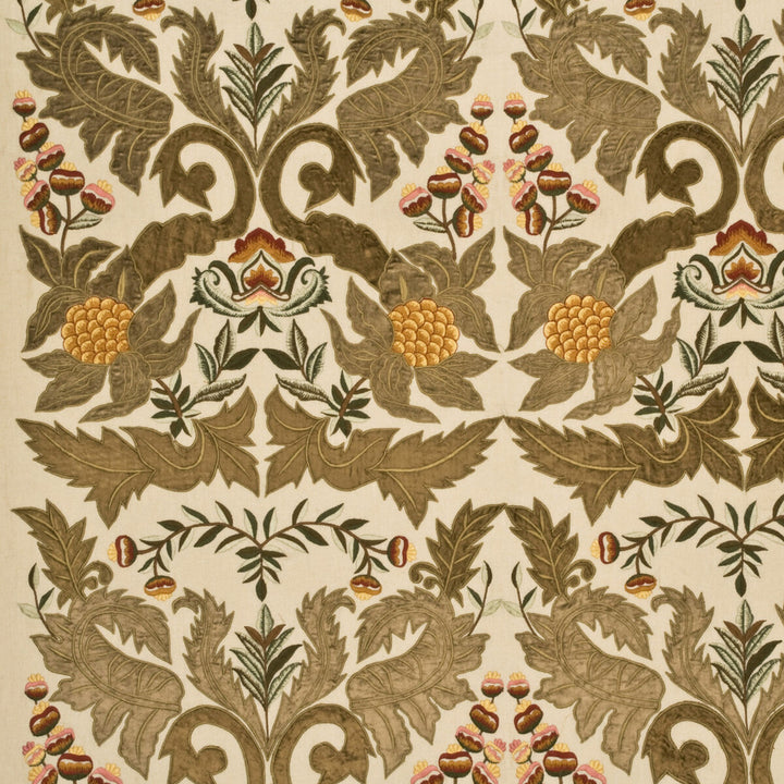 Constantine Linen Sage/Gold by Mulberry Fabric Mulberry Fabric Constantine Linen Sage/GoldFabric GRANDIFLORA II LINEN - 58%;VISCOSE - 42% India </p><p>Repeat: H: 25.61, V: 29.55 51.22 - Fabric Carolina -