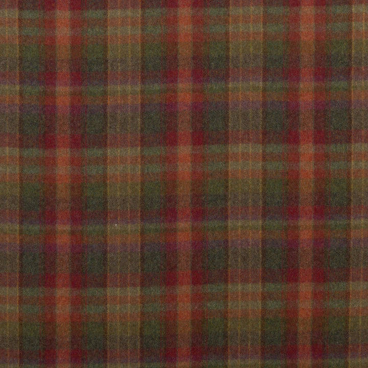 Country Plaid Red/Lovat/Heather by Mulberry Fabric BOHEMIAN ROMANCE WOOL - 100% United Kingdom - Horizontal: 10.638 and Vertical: 12.214 47.28 - Fabric Carolina -