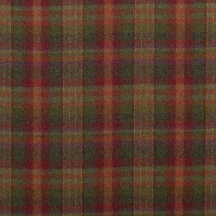 Country Plaid Red/Lovat/Heather by Mulberry Designer Fabric BOHEMIAN ROMANCE WOOL - 100% United Kingdom Horizontal: 10.638 and Vertical: 12.214 47.28 - Swanky Fabrics -