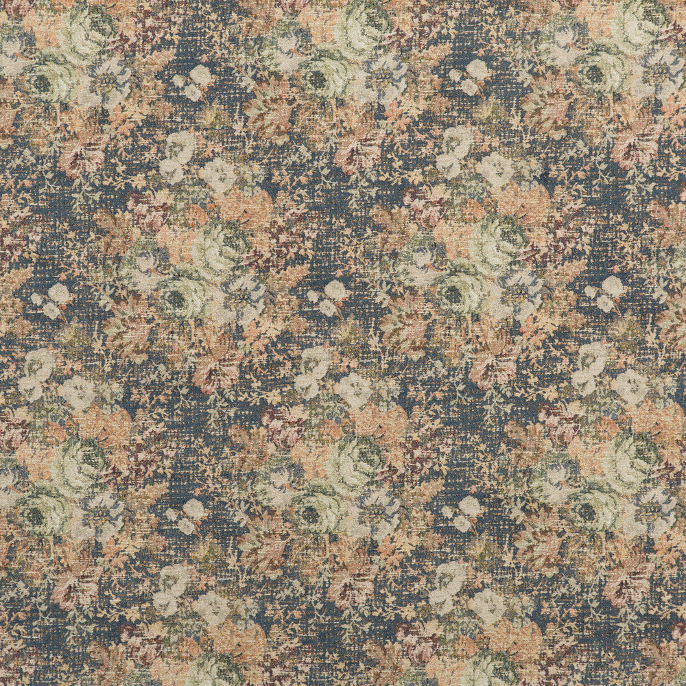 Bohemian Tapestry Indigo by Mulberry Fabric BOHEMIAN WEAVES VISCOSE - 50%;COTTON - 31%;POLYESTER - 19% Italy HEAVY Horizontal: 13.396 and Vertical: 21.67 53.978 - Fabric Carolina -
