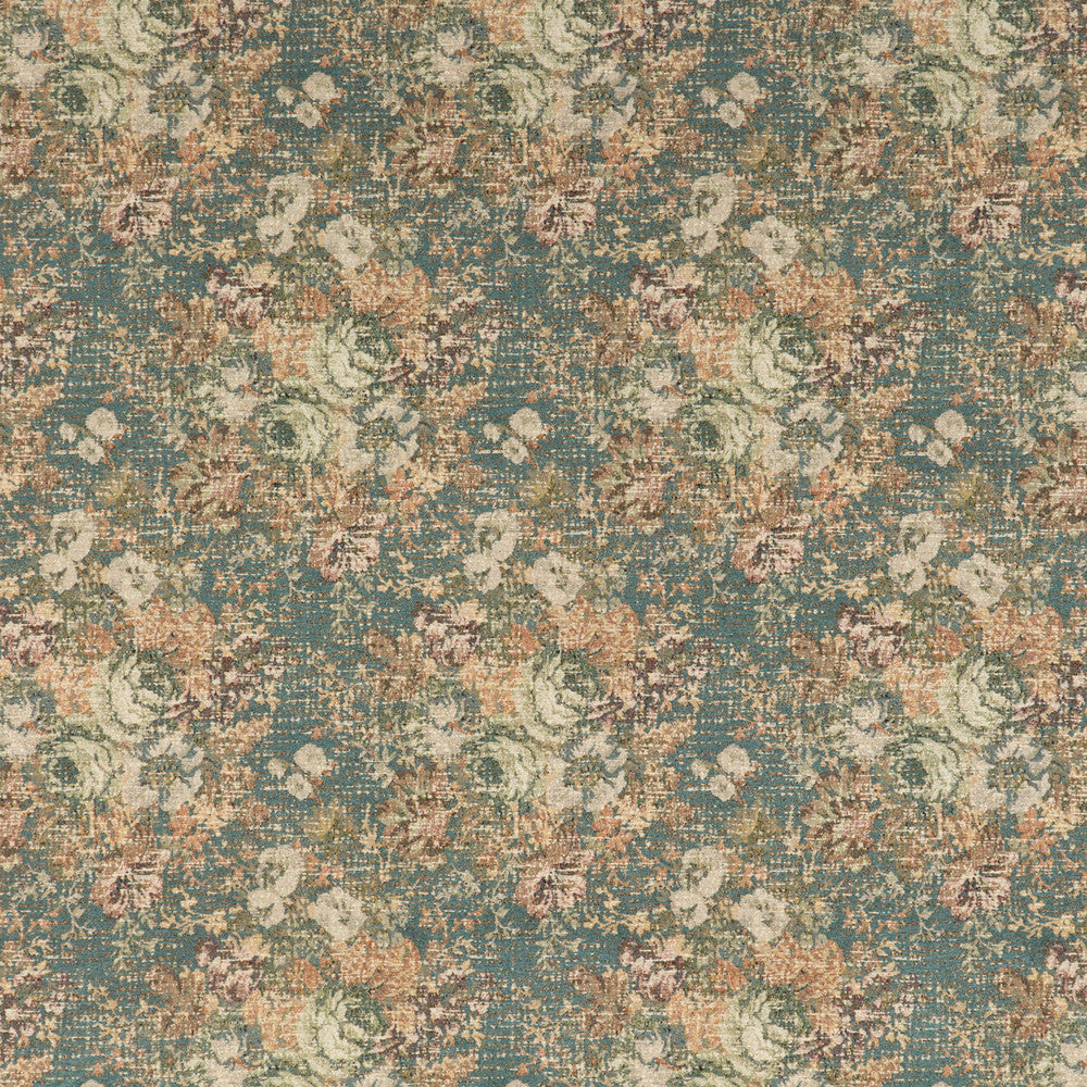 Bohemian Tapestry Teal by Mulberry Fabric BOHEMIAN WEAVES VISCOSE - 50%;COTTON - 31%;POLYESTER - 19% Italy HEAVY Horizontal: 13.396 and Vertical: 21.67 53.978 - Fabric Carolina -