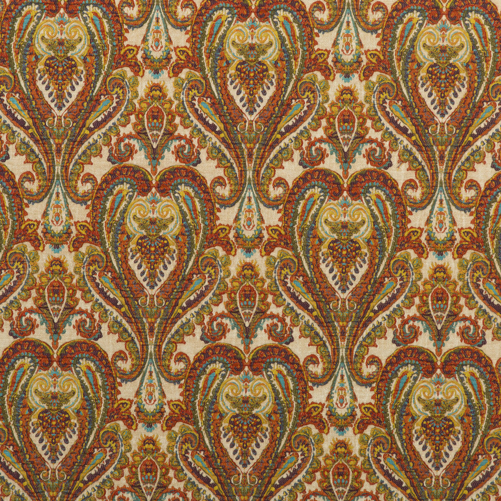 Bohemian Paisley Multi by Mulberry Fabric BOHEMIAN ROMANCE VISCOSE - 81%;POLYESTER - 12%;COTTON - 7% Turkey - Horizontal: 12.608 and Vertical: 22.852 48.462 - Fabric Carolina -