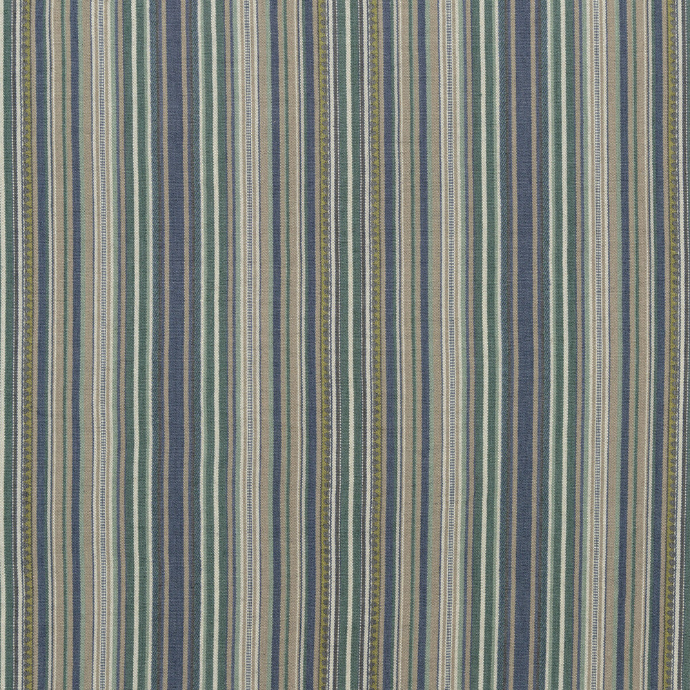 Tapton Stripe Teal/Indigo by Mulberry Fabric FESTIVAL COTTON - 53%;JUTE - 47% India - Horizontal: 17.73 and Vertical: - 53.978 - Fabric Carolina -