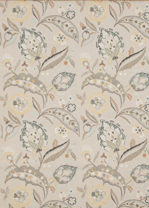 Oakwood Woodsmoke by Mulberry Fabric BOHEMIAN TRAVELS LINEN - 52%;RAYON - 48% India - Horizontal: 25.216 and Vertical: 30.338 50.432 - Fabric Carolina -