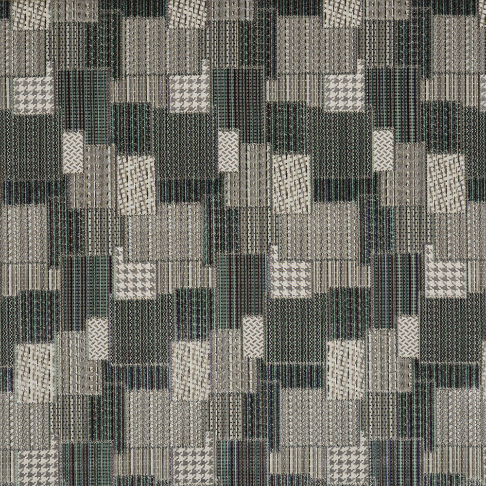 Bohemian Patchwork Pewter/Teal/Plum by Mulberry Fabric BOHEMIAN TRAVELS VISCOSE - 84%;POLYESTER - 16% Italy HEAVY Horizontal: 56.736 and Vertical: 33.884 56.736 - Fabric Carolina -