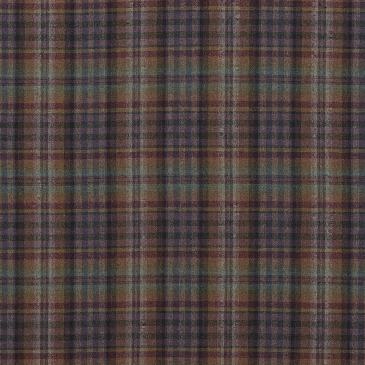 Nevis Teal/Sienna/Mauve by Mulberry Fabric FESTIVAL WOOL - 100% United Kingdom HEAVY Horizontal: 9.85 and Vertical: 11.032 59.1 - Fabric Carolina -